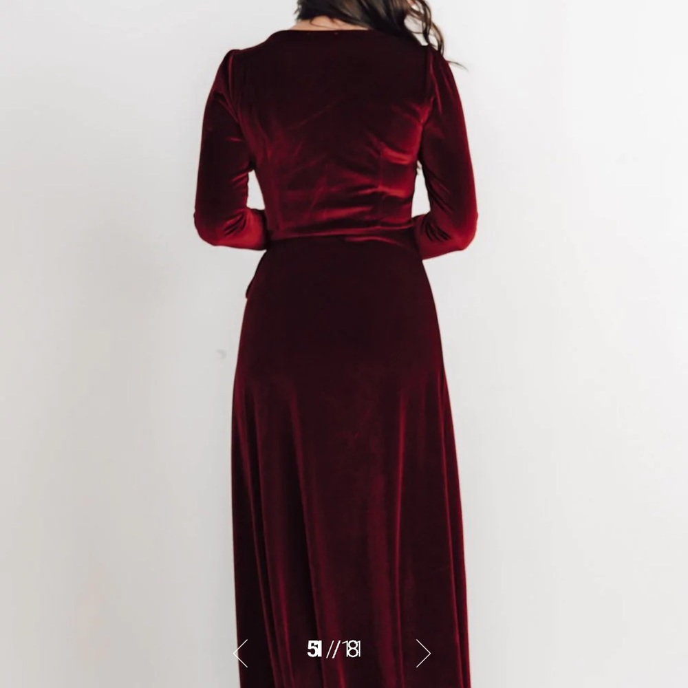 Velvet Wrap Maxi Dress